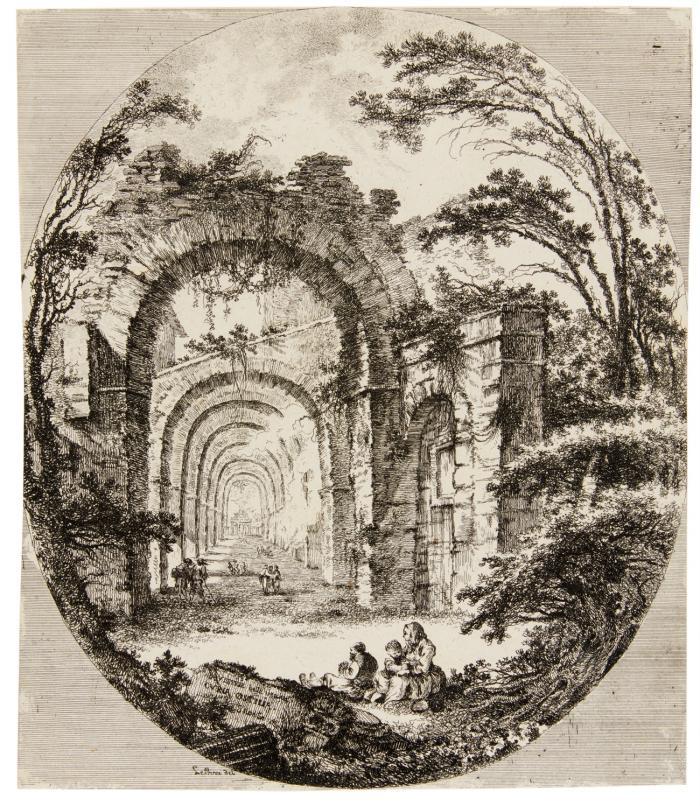 Arco di Druso alla Porta di Sebastiano in Roma / Curia Ostilia / Terme di Tito Vespasiano.