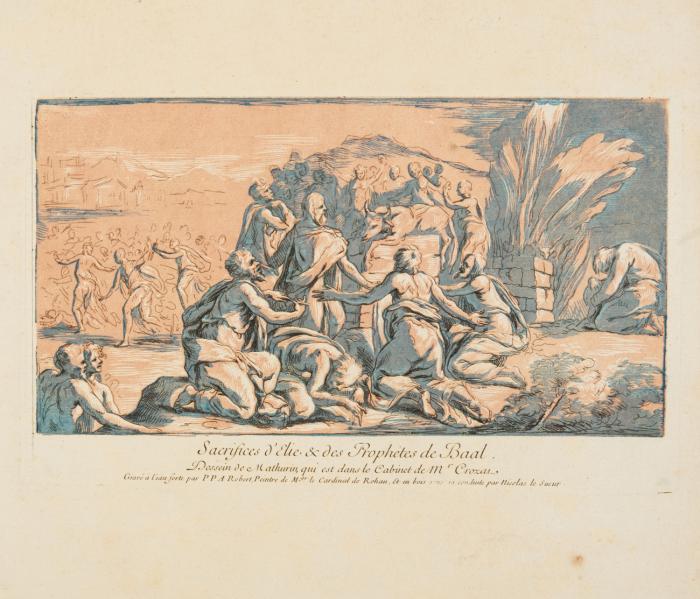 Sacrifices d'Elie & des Prophères de Baal (Die Brandopfer des Elias und der Baalspriester).
