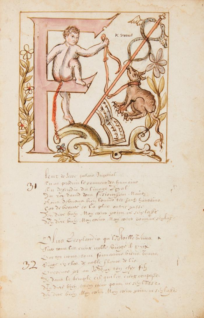 Vieux Noëls manuscrits, enluminés (so der D.titel Anf. d. 20. Jhs.). Manuskript, zusammengestellt und geschrieben von Charles Martineau,
Französische Handschrift auf Papier.
