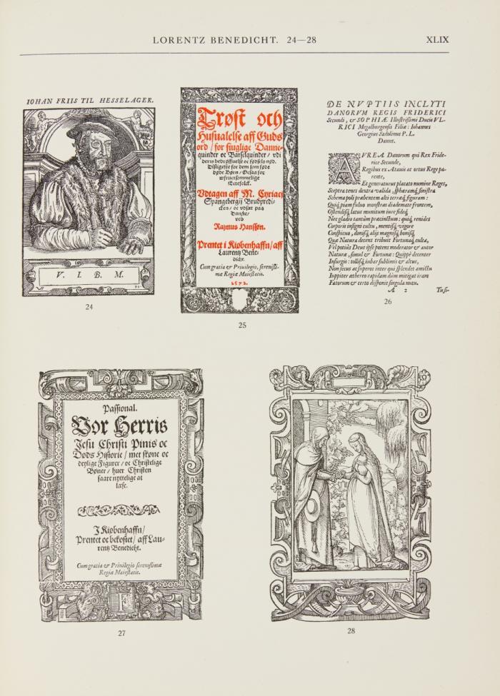Dansk Bibliografi. Med saeligt Hensyn til dans bogtrykkerkunsts historie.  1482-1550 /1551-1600 Bde. I-II mit Registerband sowie Atlasband in 4 Bdn.