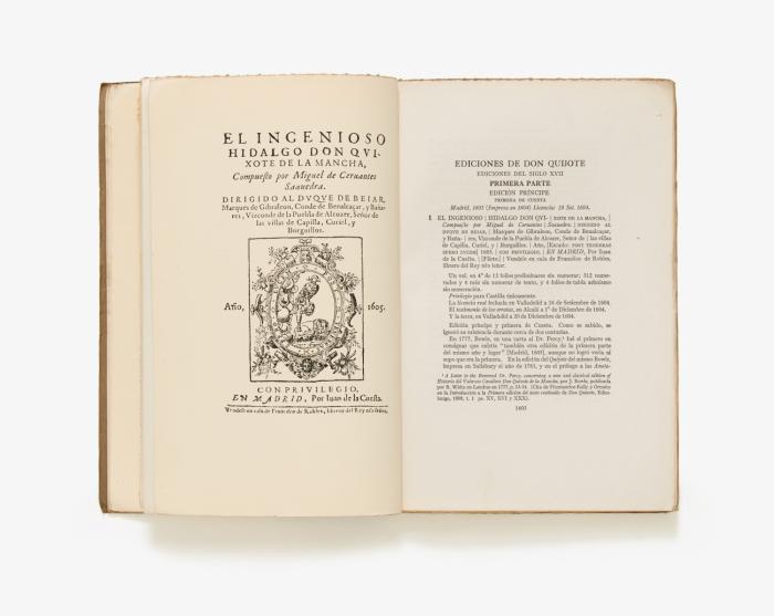 La Colección Cervantina de la Sociedad Hispanica de América. Ediciones de Don Quijote.