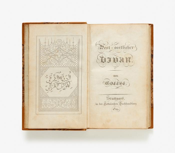 West-oestlicher Divan. Von Goethe.