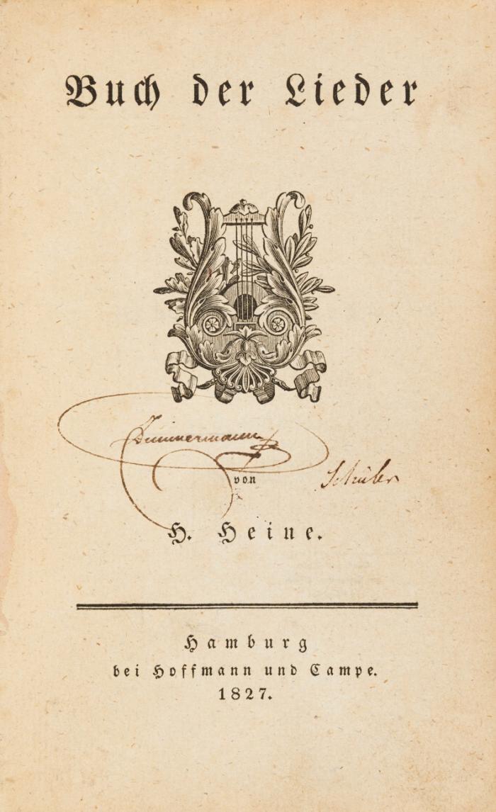 Buch der Lieder. Von H. Heine.