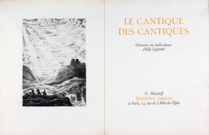 Le cantique des cantiques.