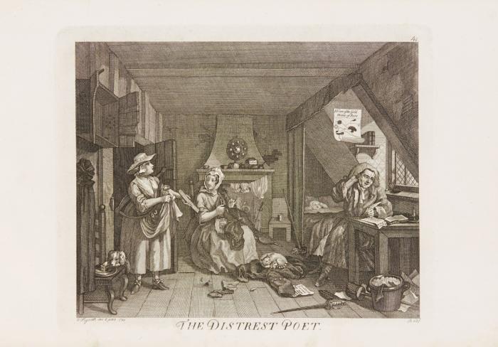 Ausführliche Erklärung der Hogarthischen Kupferstiche, mit verkleinerten aber vollständigen Copien derselben von E. Riepenhausen. 12 (v. 14) Lieferungen in 7 Bdn. und 7 Tafelbände.
