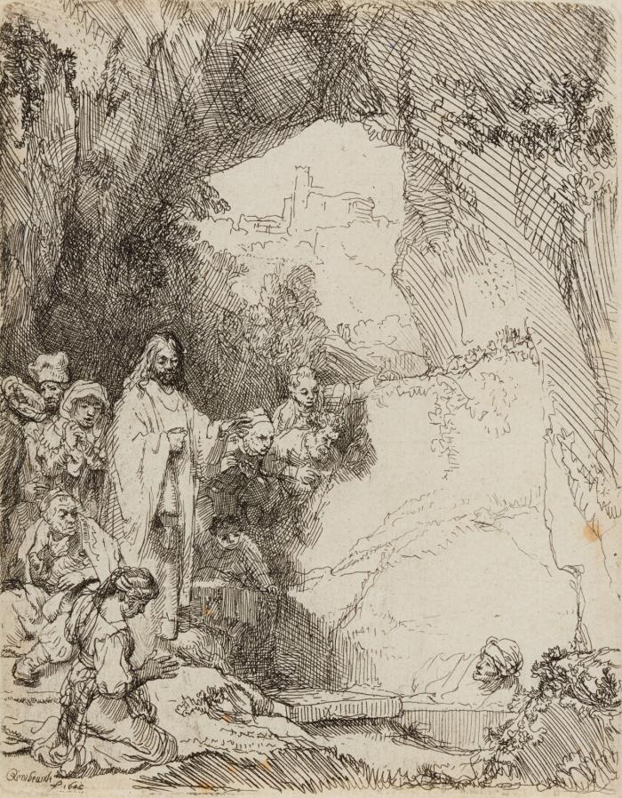 Die Auferweckun des Lazarus, kleine Platte.