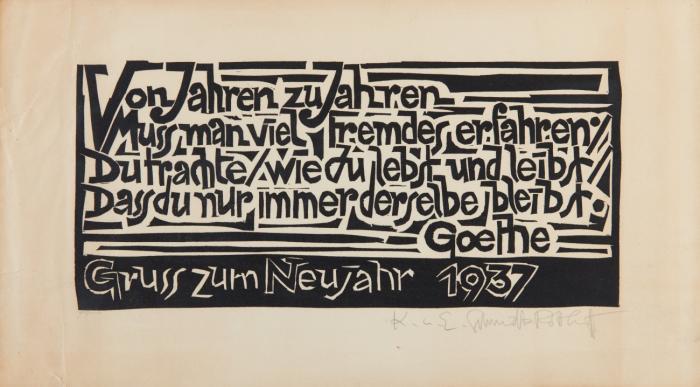 GRUSS ZUM NEUJAHR 1937
