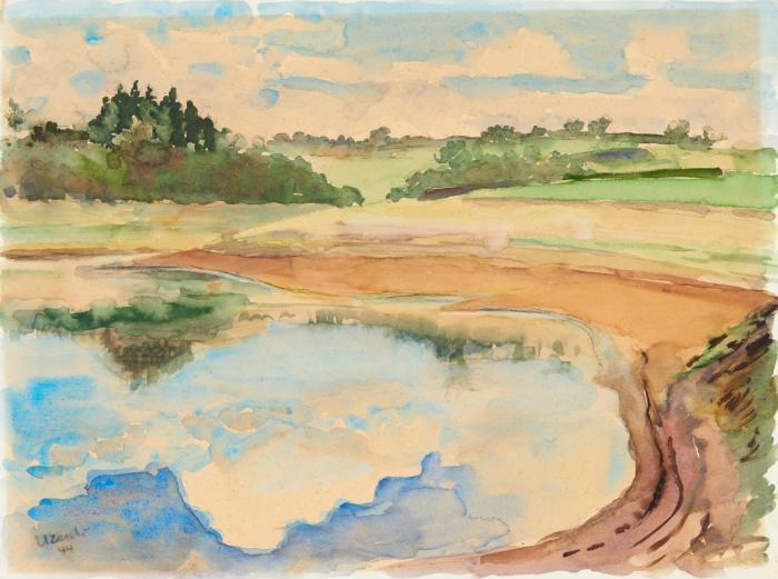 LANDSCHAFT MIT SEE (ROBERTVILLE)