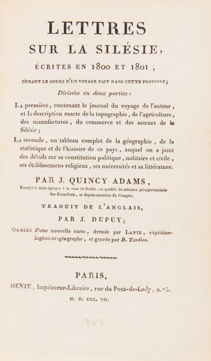 Lettres sur la Silésie, écrites en 1800 et 1801 durant le cours d'un voyage fait dans cette province. Traduit de l'anglais.