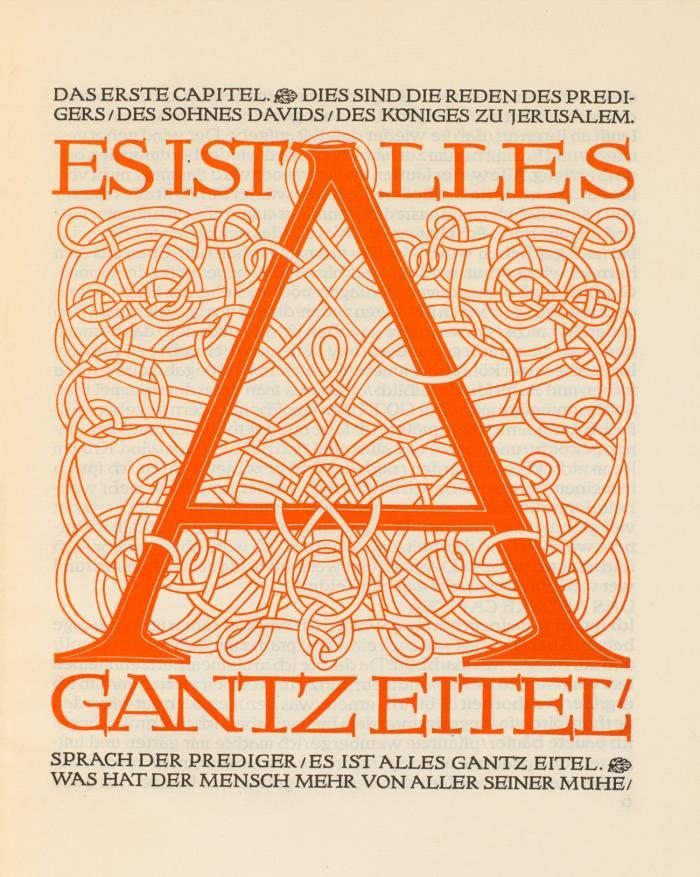 Ecclesiastes oder: Der Prediger Salomo.