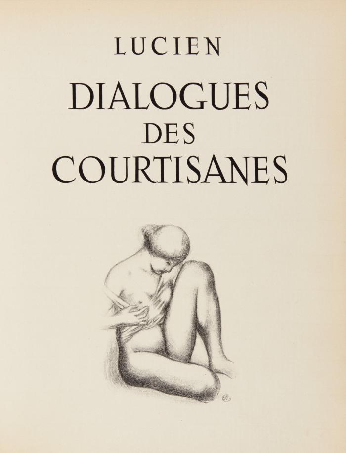 Dialogues des courtisanes. Trad. du Grec par Charles Astruc.