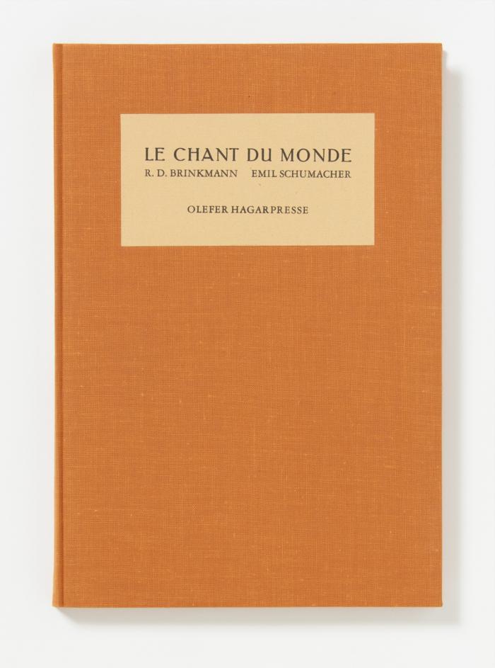 Le Chant du Monde. Gedichte mit Radierungen von Emil Schumacher.