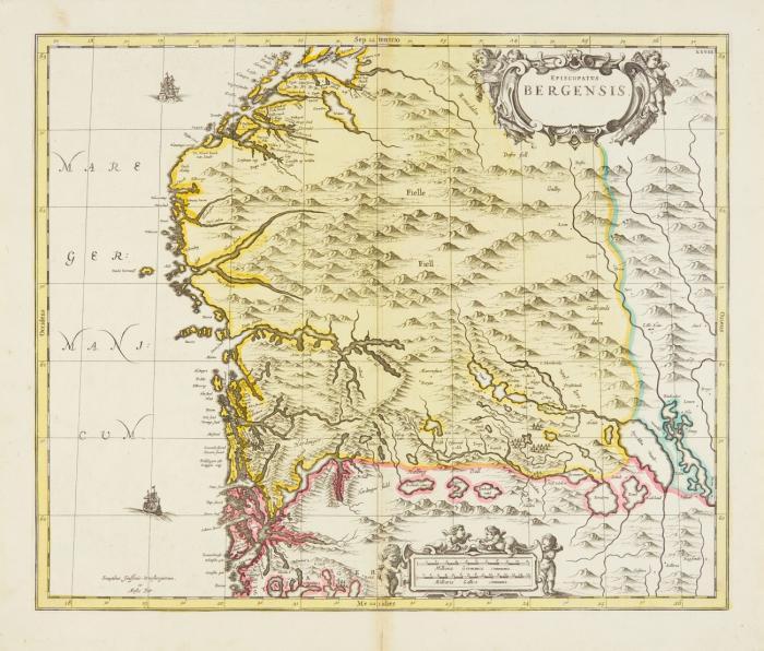 Bergen. Episcopatus Bergensis, die Stadt Bergen mit den Provinzen Hordaland und Sogn og Fjordane.