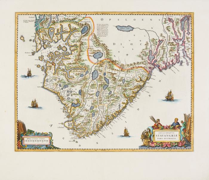 Stavanger. Episcopatus Stavangriae Pars Australis, die Provinz Rogaland mit Stavanger.