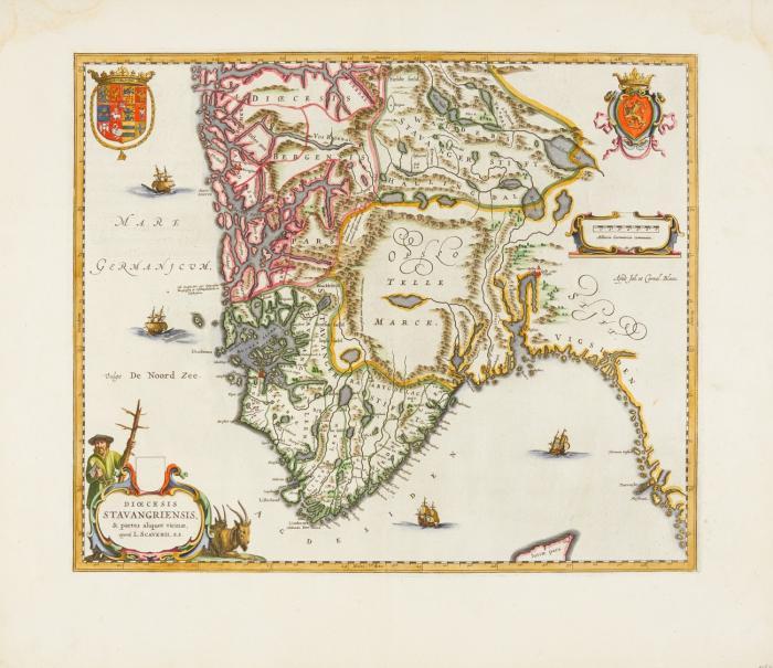 Stavanger. Dioecesis Stavangriensis et partes aliquot viciniae, Südnorwegen mit Oslo, Stavanger und Bergen.
