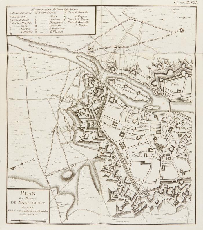 Histoire de Maurice, Comte de Saxe. Nouv. éd. corrigée & augmentée. Tome troisième.[Tafelband].