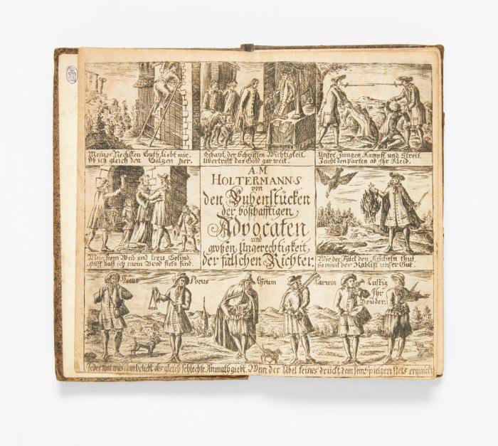 De nequitia advocatorum, von Tücken und Bubenstücken der Advocaten, und deren Gebet cum judicio defensivo Francisci Clientis dicto Virgae! Virgae!
