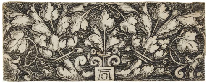 Ornament mit zwei Ranken.