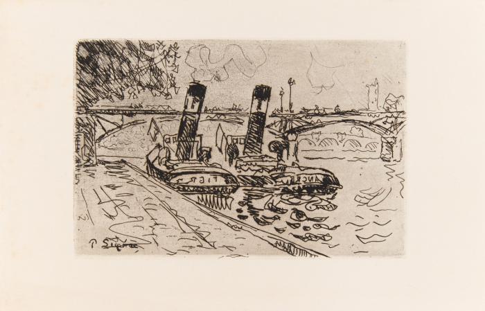Paris: Le Pont des Arts avec Remorqueurs.