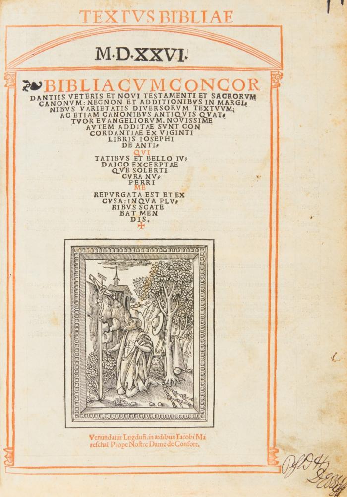 Textvs Bibliae. Biblia cvm concordantiis veteri et novi testamenti et sacrorvm canonvm.