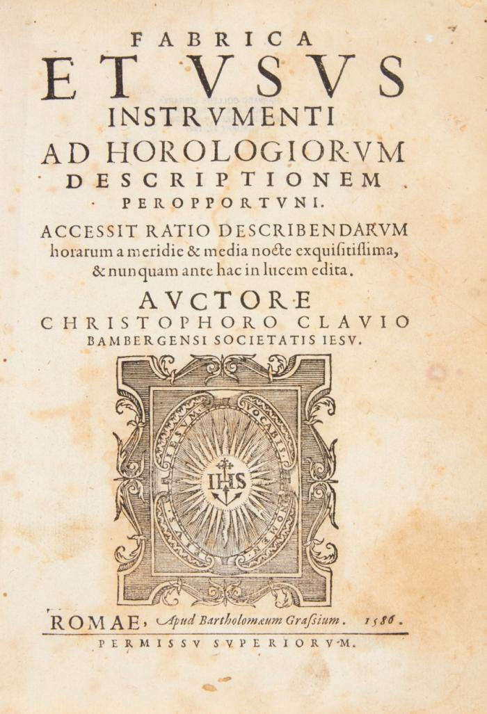 Fabrica et usus instrumenti ad horologiorum descriptionem peropportuni. Accessit ratio describendarum horarum a meridie & media nocte exquistissima, & nun quam ante hac in lucem edita.