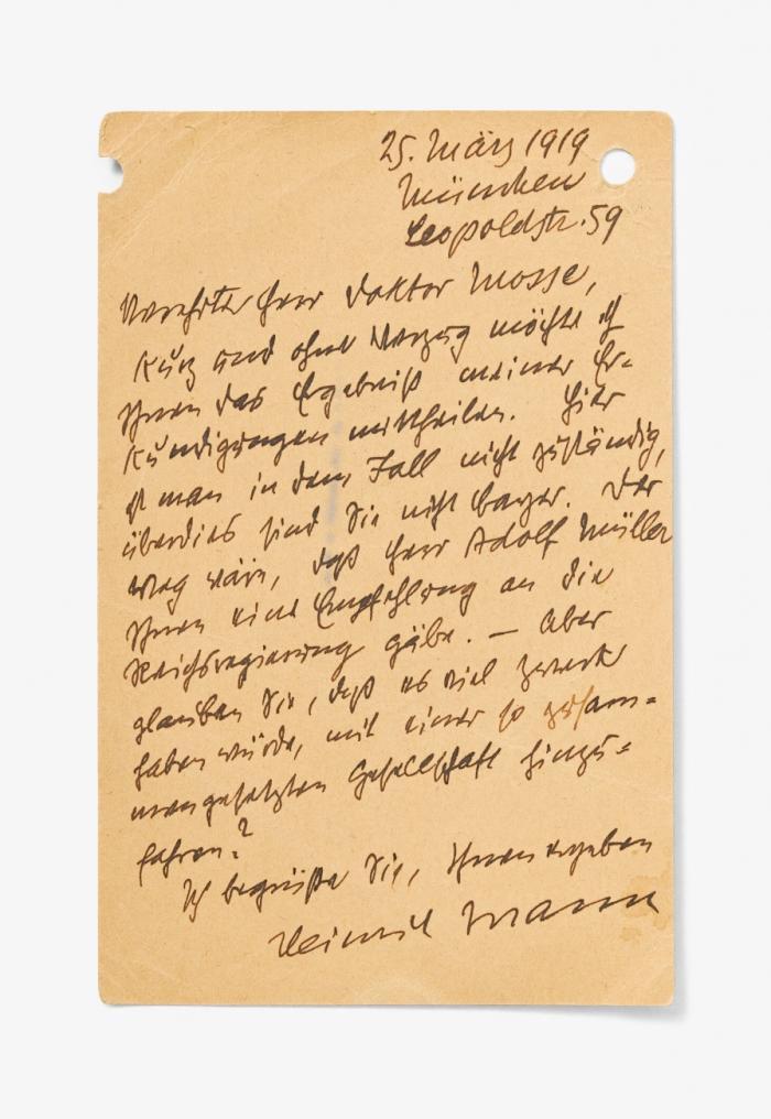 E. Postkarte m. U.;