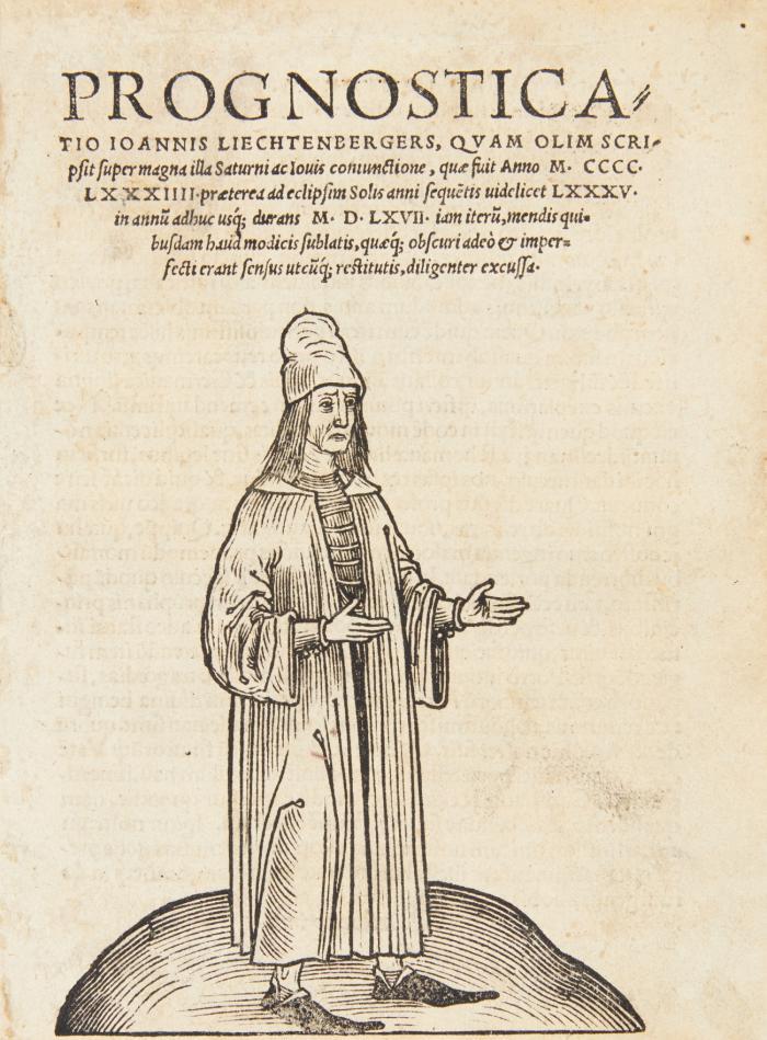 Prognosticatio, qvam olim scripsit super magna illa Saturni ac Iouis coniunctione, quæ fuit anno M·CCCC·LXXXIIII· praeterea ad eclipsim solis anni seque[n]tis uidelicet LXXXV· in annu[m] adhuc us[que] durans M·D·LXVII· ...