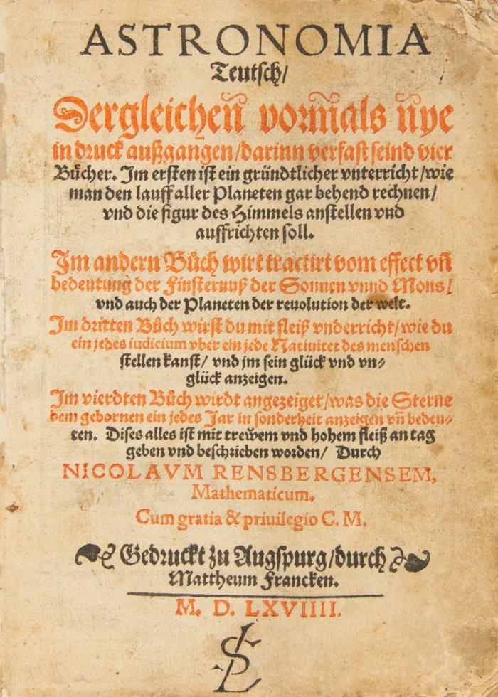 Astronomia teutsch.
