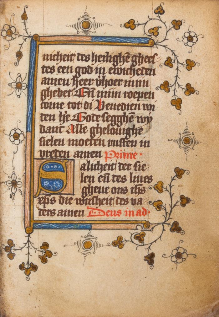 Getijdenboek. - Niederländisches Stundenbuch. Handschrift auf Pergament.