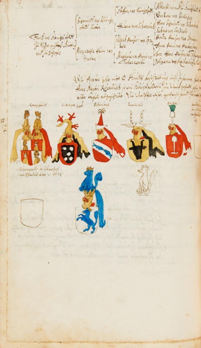 Bayrisch Stammenbuch. III. Teil. - Deutsche Handschrift auf Papier mit Wappenmalereien. Süddt., um 1600.
