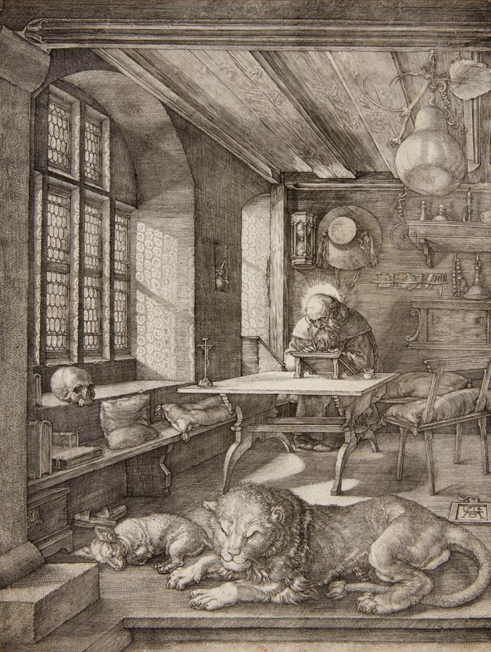 St. Hieronymus im Gehäuse.