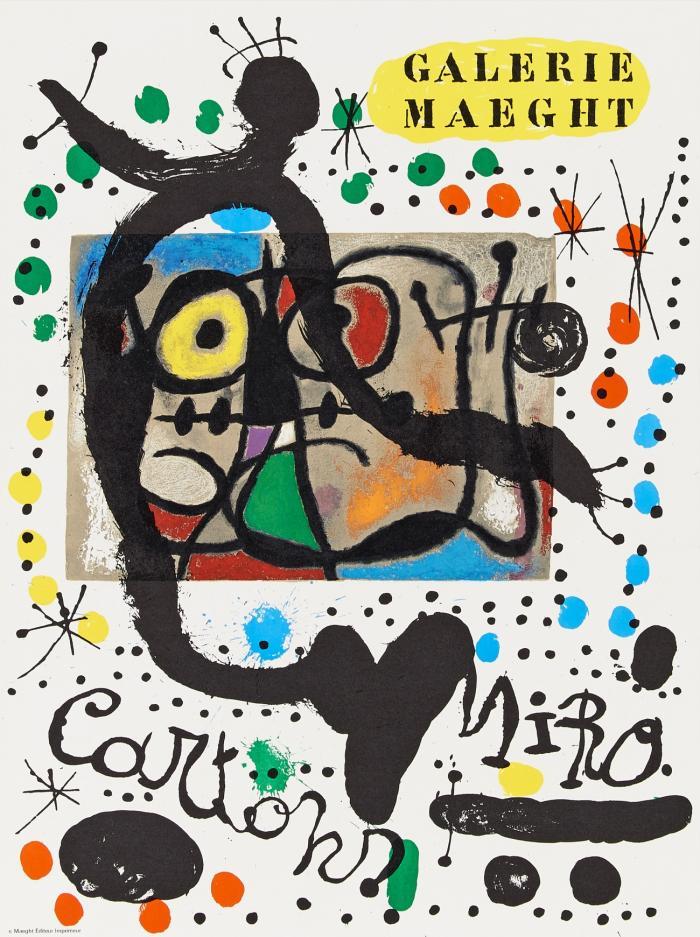 CARTONS 1965 / L'OISEAU SOLAIRE, L'OISEAU LUNAIRE, ÉTINCELLES 1967 / GALERIE MAEGHT MIRÓ / OEUVRES GRAPHIQUES