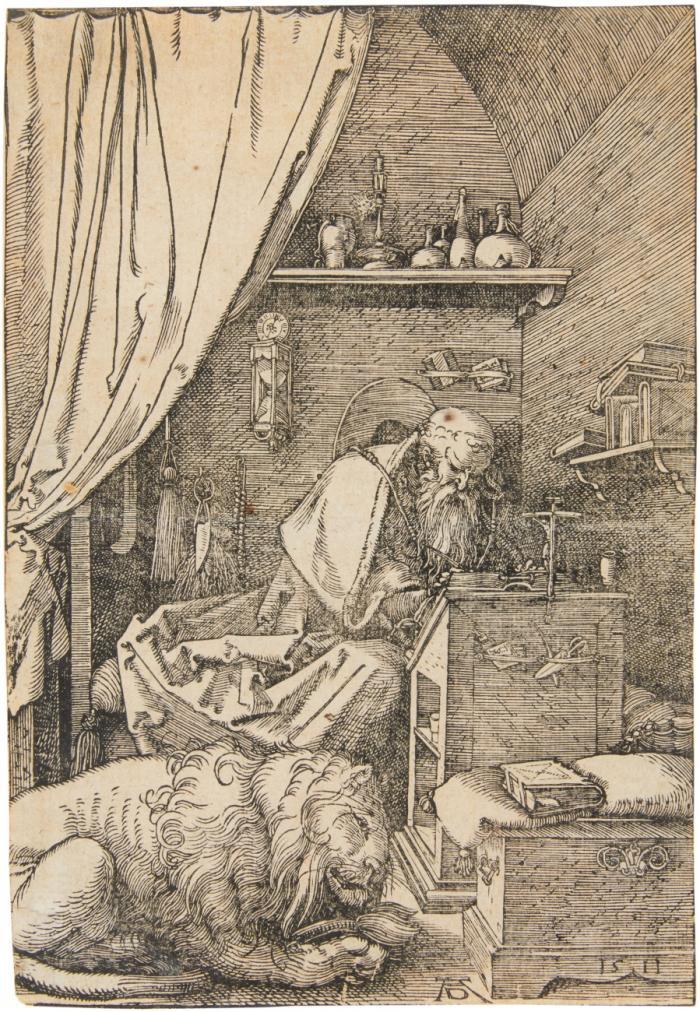 Hieronymus in der Zelle.