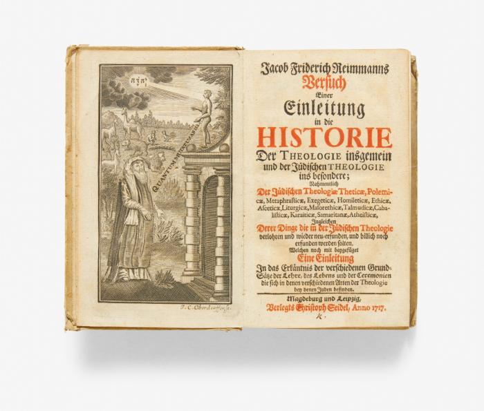 Versuch einer Einleitung in die Historie der Theologie insgemein und der jüdischen Theologie ins besondere; ... Ingleichen derer Dinge die in der jüdischen Theologie verlohren und wieder neu=erfunden, und billich noch erfunden werden sollten.