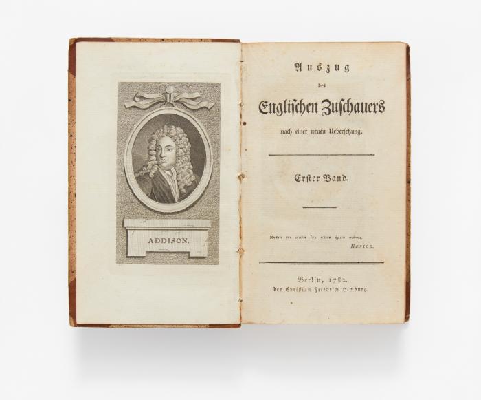 Auszug des Englischen Zuschauers nach einer neuen Übersetzung (von K. W. Ramler und J. L. Benzler). 8 Bde. (alles).