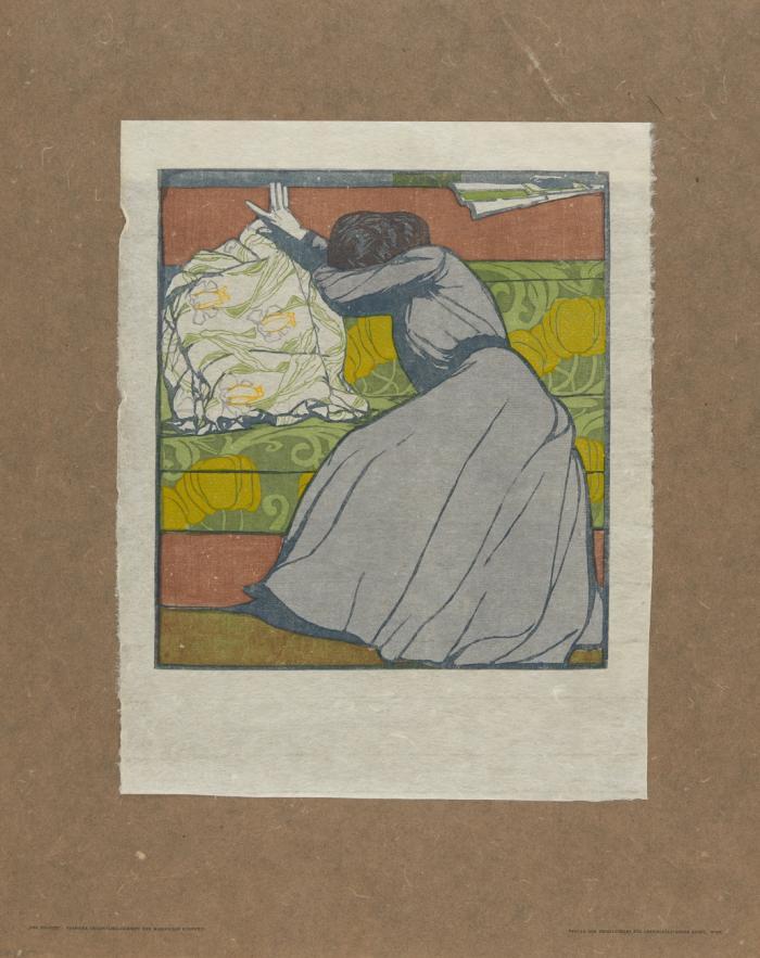 DER POLSTER (MARTHA KURZWEIL AUF DEM DIWAN SITZEND)  UM 1903