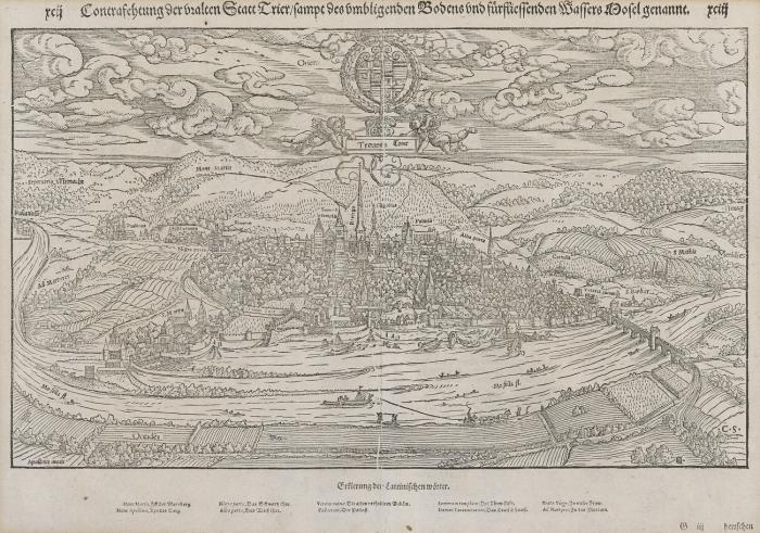 Trier. - Contrafehtung der uralten Statt Trier ...