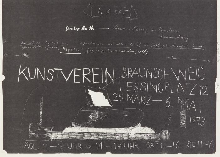 PLAKAT KUNSTVEREIN BRAUNSCHWEIG 25. MÄRZ - 6. MAI 1973