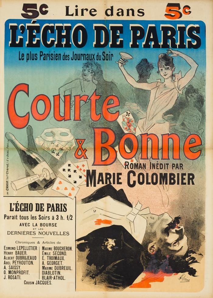 LIRE DANS L'ÉCHO DE PARIS – COURTE & BONNE – ROMAN INÉDIT PAR MARIE COLOMBIER