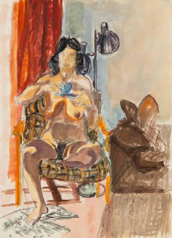 OHNE TITEL (SITZENDER AKT)
