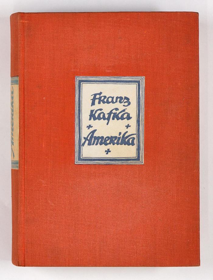 Amerika. Roman. München: Kurt Wolff Verlag 1927. 19,2 x 14 cm. 391 SS., 1 nn. S. OrLn. m. Rs. und Deckelschild.