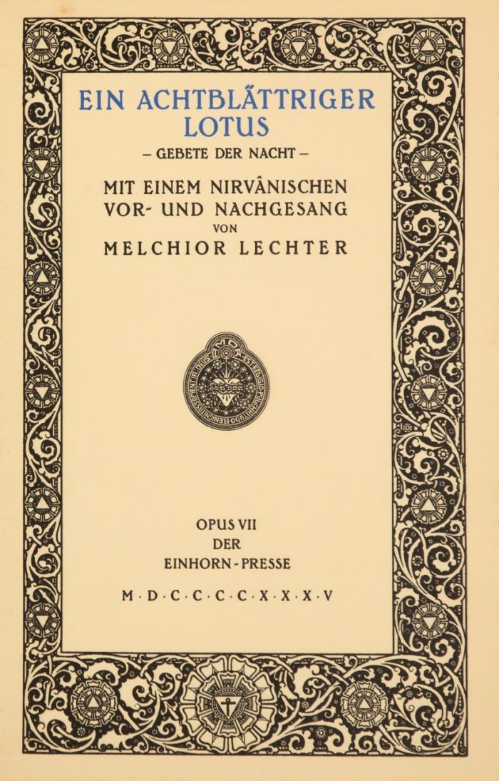 Ein achtblättriger Lotus. Gebete der Nacht.