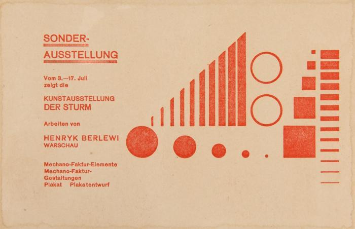 2 Einladungskarten der 'Kunstausstellung Der Sturm', Hrsg. von Herwarth Walden.