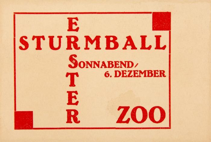 DER STURM
2 Einladungskarten der 'Kunstausstellung Der Sturm',. [Hrsg. von Herwarth Walden].