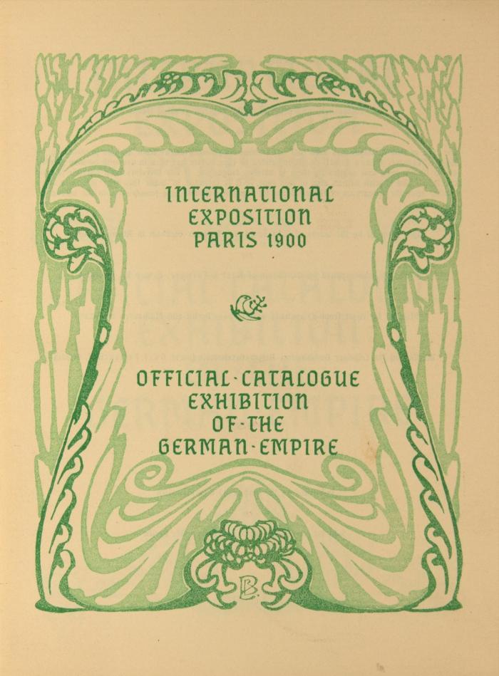 International Exposition. Paris 1900. Official catalogue exhibition of the German Empire.