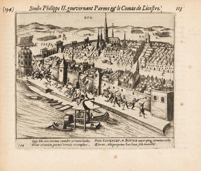 [Les Guerres de Nassau]. Polemographia Auraico-Belgica. [Nebentitel:] Pourtraits en taille douce, et descriptions des Sieges, Batailles ...  2 Bde in 1.