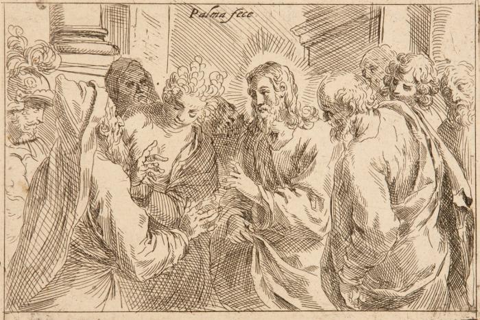 Christus und die Ehebrecherin. Aus Grundlagen der Zeichnung, 1608 - 1636.