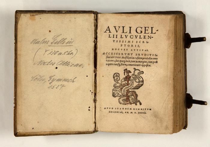 Noctes Atticae. Acc. ... Petri Mosellani in easdem perdoctae annotationes ...