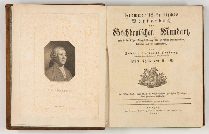 Grammatisch-kritisches Wörterbuch der hochdeutschen Mundart, mit beständiger Vergleichung der übrigen Mundarten, besonders aber der Oberdeutschen. 4 Bde. Zweyte vermehrte und verbesserte Ausgabe.
