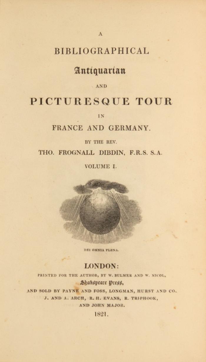 A bibliographical antiquarian and picturesque tour in France and Germany. 3 Bde.